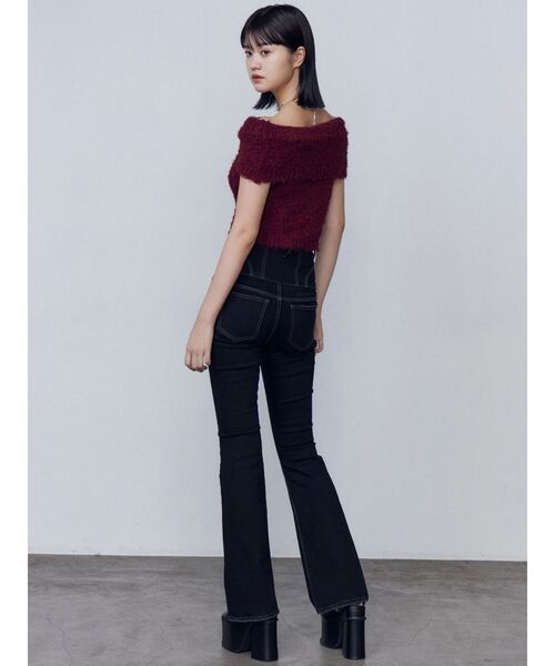 EMODA(エモダ)の「カールシャギーパールニットタンクトップ(ニット/セーター・レディース・ネイビー/レッド/ブラック・FREE)」の12枚目の写真