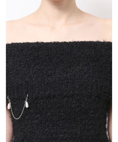 EMODA(エモダ)の「カールシャギーパールニットタンクトップ(ニット/セーター・レディース・ネイビー/レッド/ブラック・FREE)」の22枚目の写真