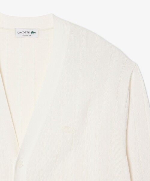 LACOSTE（ラコステ）の「ハイゲージリブニットカーディガン（カーディガン/ボレロ・メンズ・ホワイト・2/4/3/5）」の5枚目の写真