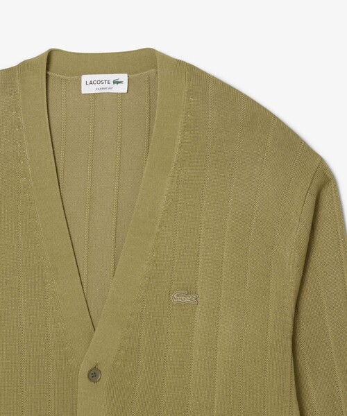 LACOSTE（ラコステ）の「ハイゲージリブニットカーディガン（カーディガン/ボレロ・メンズ・ホワイト・2/4/3/5）」の9枚目の写真