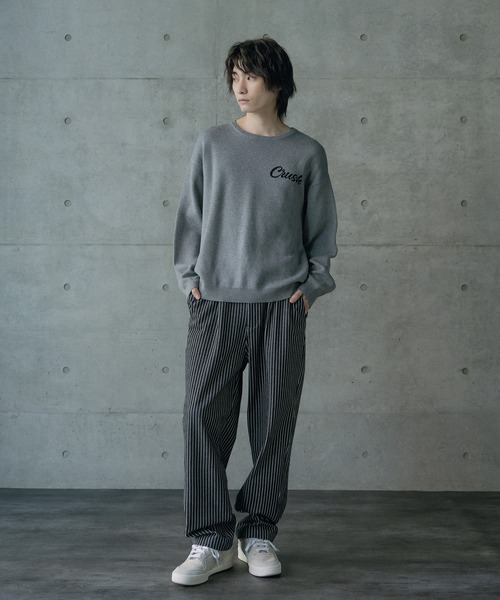 RATTLE TRAP(ラトルトラップ)の「ストレッチヒッコリーワンタックワイドテーパードパンツ(その他パンツ・メンズ・ブラック/ネイビー・M/L)」の3枚目の写真