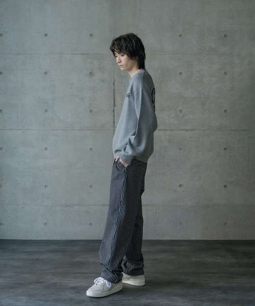 RATTLE TRAP(ラトルトラップ)の「ストレッチヒッコリーワンタックワイドテーパードパンツ(その他パンツ・メンズ・ブラック/ネイビー・M/L)」の4枚目の写真