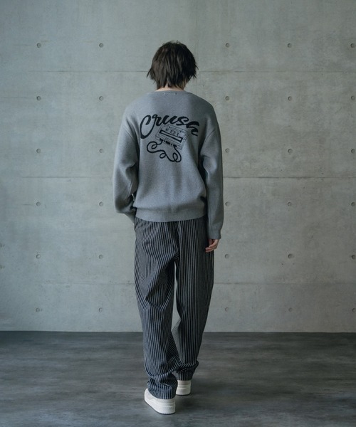 RATTLE TRAP(ラトルトラップ)の「ストレッチヒッコリーワンタックワイドテーパードパンツ(その他パンツ・メンズ・ブラック/ネイビー・M/L)」の5枚目の写真