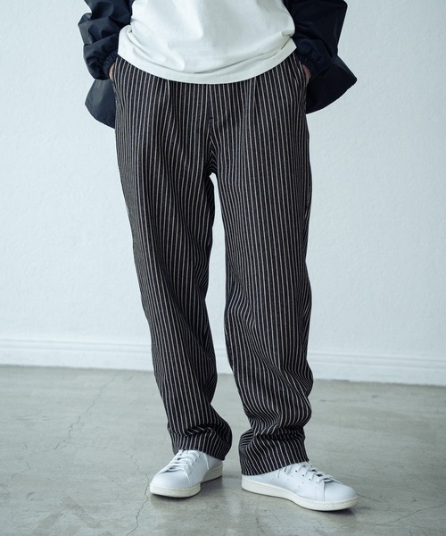 RATTLE TRAP(ラトルトラップ)の「ストレッチヒッコリーワンタックワイドテーパードパンツ(その他パンツ・メンズ・ブラック/ネイビー・M/L)」の13枚目の写真