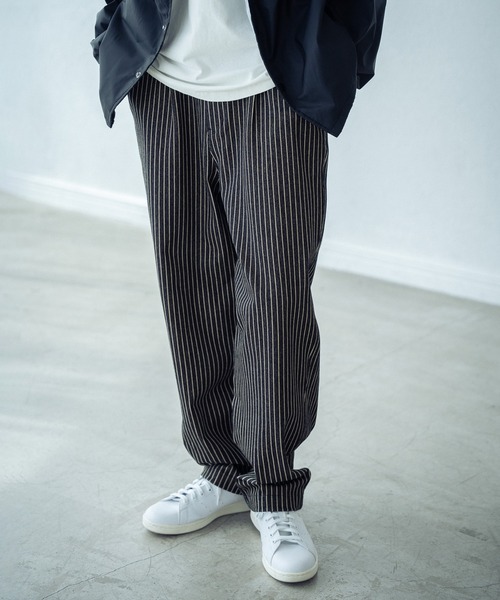 RATTLE TRAP(ラトルトラップ)の「ストレッチヒッコリーワンタックワイドテーパードパンツ(その他パンツ・メンズ・ブラック/ネイビー・M/L)」の16枚目の写真