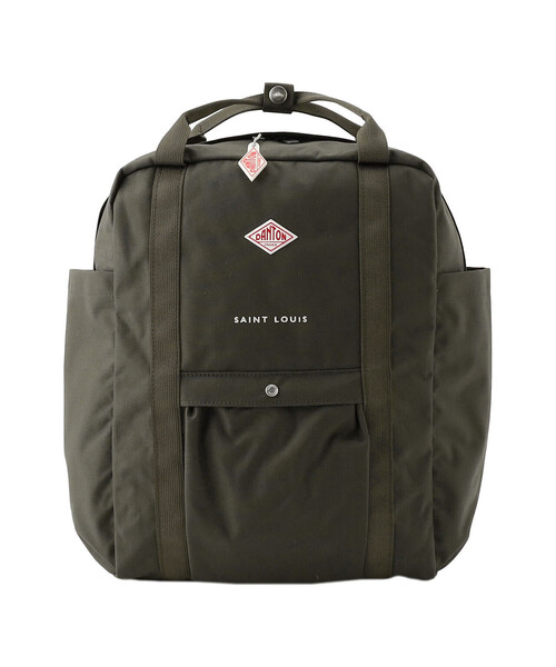 DANTON(ダントン)の「CORDURA CANVAS SQUARE RUCKSACK〈SAINT LOUIS〉(バックパック/リュック・レディース・ダークグレー/ブルー系その他/ブラウン系その他/ブラック/グレイッシュベージュ/オフホワイト・-)」の4枚目の写真