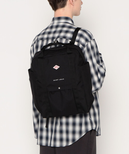 DANTON(ダントン)の「CORDURA CANVAS SQUARE RUCKSACK〈SAINT LOUIS〉(バックパック/リュック・レディース・ダークグレー/ブルー系その他/ブラウン系その他/ブラック/グレイッシュベージュ/オフホワイト・-)」の3枚目の写真