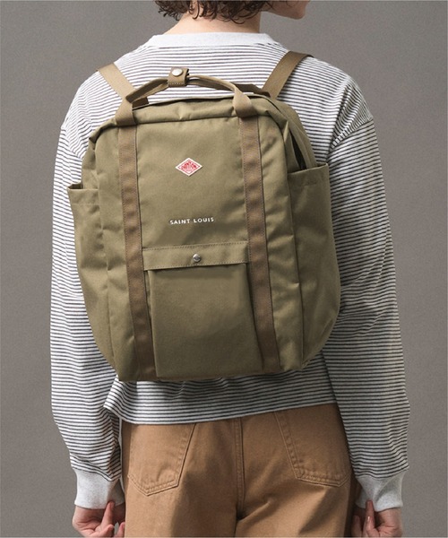 DANTON(ダントン)の「CORDURA CANVAS SQUARE RUCKSACK〈SAINT LOUIS〉(バックパック/リュック・レディース・ダークグレー/ブルー系その他/ブラウン系その他/ブラック/グレイッシュベージュ/オフホワイト・-)」の19枚目の写真