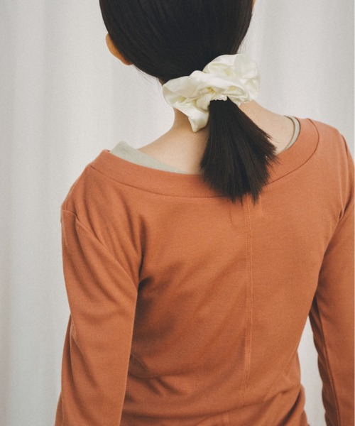 FUULLY STUDIO（フーリィーステューディオ）の「サイドボタンフライストップス（Tシャツ/カットソー・レディース・テラコッタ/サンドベージュ/ブラック・FREE）」の14枚目の写真