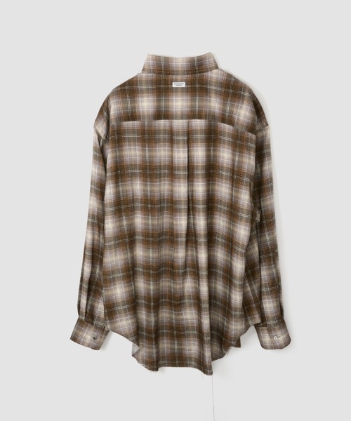 JOHN MASON SMITH（ジョンメイソンスミス）の「JOHN MASON SMITH COTTON RAYON SILK PRINT CHECK REGULAR SHIRT (25WSH-#914SC)（シャツ/ブラウス・メンズ・ブラウン・MEDIUM/LARGE）」の2枚目の写真