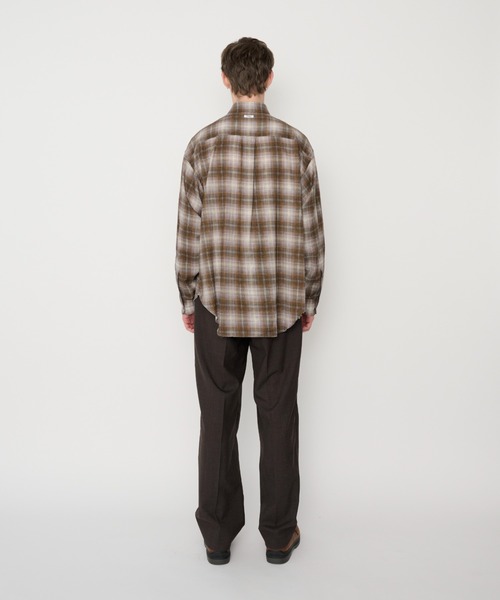 JOHN MASON SMITH（ジョンメイソンスミス）の「JOHN MASON SMITH COTTON RAYON SILK PRINT CHECK REGULAR SHIRT (25WSH-#914SC)（シャツ/ブラウス・メンズ・ブラウン・MEDIUM/LARGE）」の5枚目の写真