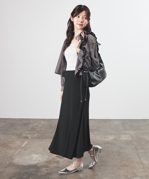 Honeys(ハニーズ)の「肩リボンシャツ(シャツ/ブラウス・レディース・ホワイト/ピンク/チャコール/ブラック・M/L/S)」の13枚目の写真