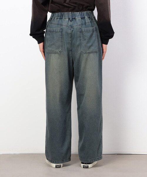 Purple&Yellow（パープルアンドイエロー）の「ライトオンスデニムタックワイドパンツ（デニムパンツ・メンズ・インディゴブルー・X-SMALL/SMALL/MEDIUM/LARGE）」の17枚目の写真
