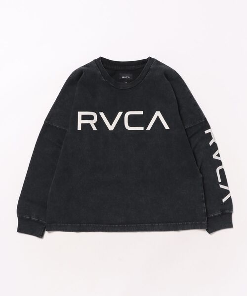 RVCA(ルーカ)の「RVCA キッズ RVCA LT ロンT 【2025年秋冬モデル】/ルーカキッズバックプリント長袖ロゴロンT(Tシャツ/カットソー・キッズ・ブラック系その他/オフホワイト・130/140/150/160)」の1枚目の写真