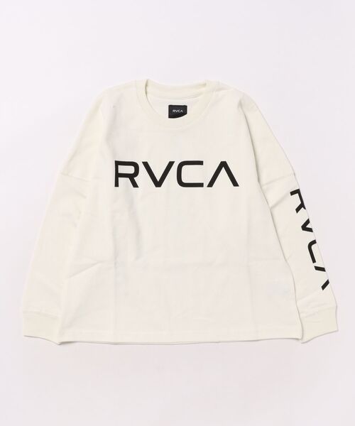 RVCA(ルーカ)の「RVCA キッズ RVCA LT ロンT 【2025年秋冬モデル】/ルーカキッズバックプリント長袖ロゴロンT(Tシャツ/カットソー・キッズ・ブラック系その他/オフホワイト・130/140/150/160)」の2枚目の写真