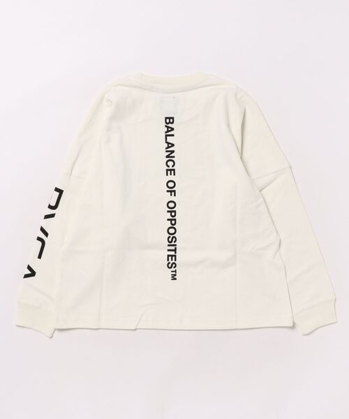 RVCA(ルーカ)の「RVCA キッズ RVCA LT ロンT 【2025年秋冬モデル】/ルーカキッズバックプリント長袖ロゴロンT(Tシャツ/カットソー・キッズ・ブラック系その他/オフホワイト・130/140/150/160)」の3枚目の写真