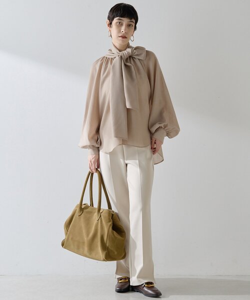 Whim Gazette タックボウタイブラウス Whim Gazette｜ボウタイブラウス | Rakuten Fashion(楽天