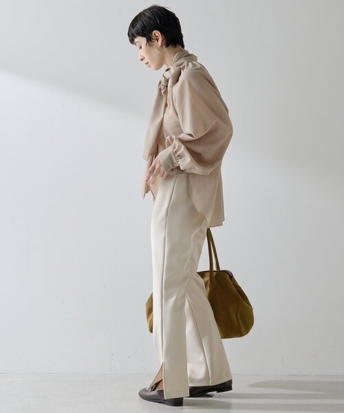 ウィムガゼット　ボウタイ　ブラウス　ホワイトシャツ 長袖 ウィムガゼット ボウタイ ブラウス ホワイトシャツ 長袖 ウィム