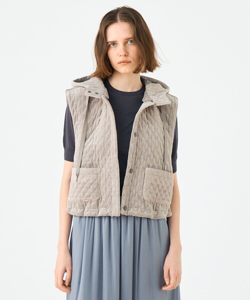 セール】キルティングベロア ショートベスト（ベスト）｜BALLSEY