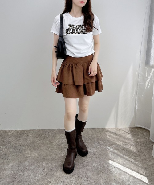 INGNI(イング)の「サイドギャザー貼付ロゴTシャツ(Tシャツ/カットソー・レディース・ホワイト系その他7/ブラック系その他3/ホワイト系1/ブラック系・M)」の17枚目の写真