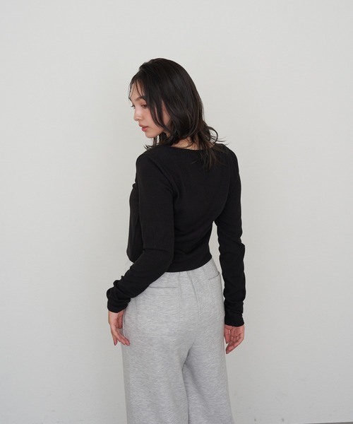 RAY CASSIN（レイカズン）の「レイヤードレースカーディガン（カーディガン/ボレロ・レディース・ベージュ/レッド/ブラック/グレー・FREE）」の6枚目の写真