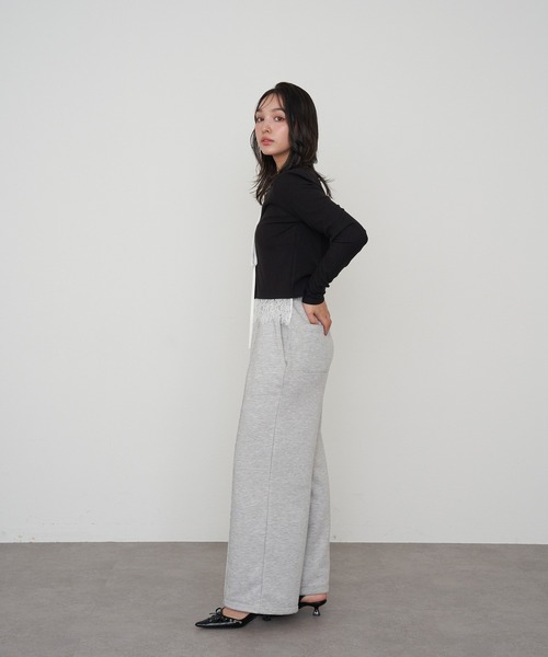 RAY CASSIN（レイカズン）の「レイヤードレースカーディガン（カーディガン/ボレロ・レディース・ベージュ/レッド/ブラック/グレー・FREE）」の10枚目の写真