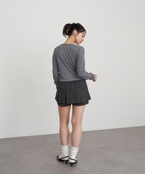 RAY CASSIN（レイカズン）の「レイヤードレースカーディガン（カーディガン/ボレロ・レディース・ベージュ/レッド/ブラック/グレー・FREE）」の15枚目の写真