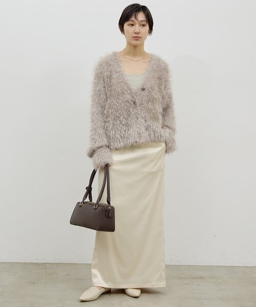 手洗い可能】ストレッチサテンタイトスカート（スカート