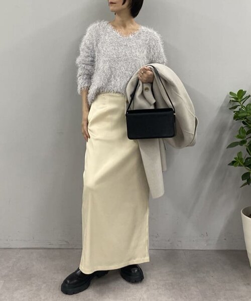 GALLARDAGALANTE 【手洗い可能】ストレッチサテンタイトスカート 手洗い可能】ストレッチサテンタイトスカート（スカート