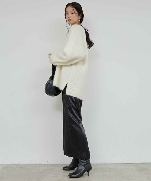 手洗い可能】ストレッチサテンタイトスカート（スカート