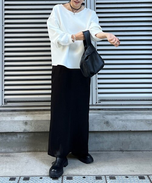 セール】【手洗い可能】ストレッチサテンタイトスカート（スカート