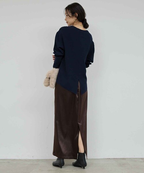 セール】【手洗い可能】ストレッチサテンタイトスカート（スカート