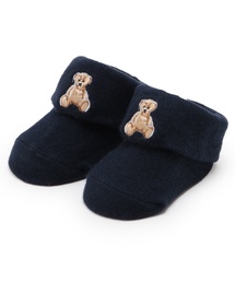 petit main | 【POLO BCS】くま刺繍カップソックス(ベビーシューズ/ベビーソックス)