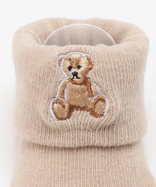 petit main(プティマイン)の「【POLO BCS】くま刺繍カップソックス(ベビーシューズ/ベビーソックス・キッズ・ライトベージュ/オフホワイト/ネイビー・9-11cm/11-13cm)」の6枚目の写真