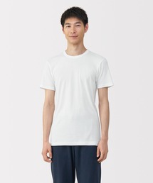無印良品(ムジルシリョウヒン)の紳士 あったか綿 クルーネック半袖Tシャツ(インナーウェア/肌着)
