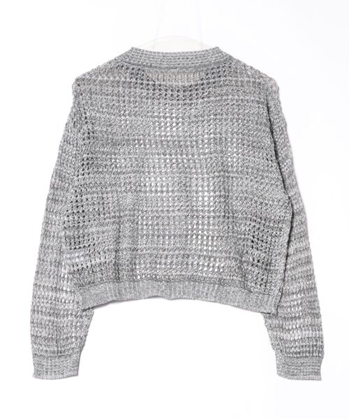 WESTSEA(ウエストシー)の「ショート丈 透かし編みニット 長袖(Tシャツ/カットソー・レディース・グレー/ホワイト/ブラック・FREE)」の19枚目の写真