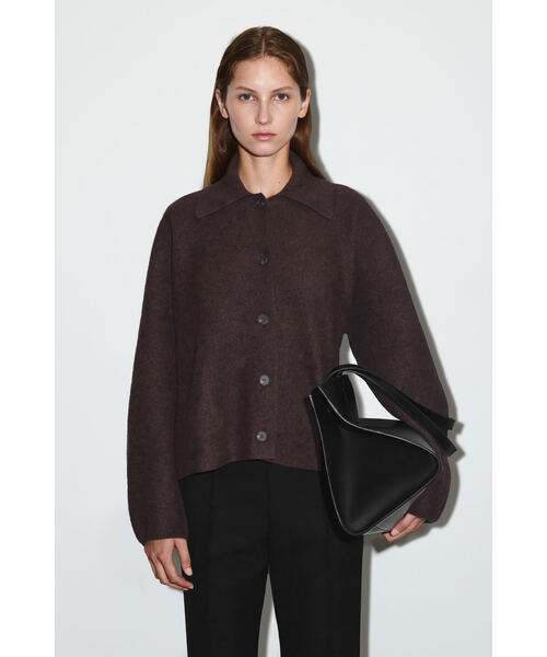 スカルプテッドメリノウールジャケット（カーディガン/ボレロ）｜COS