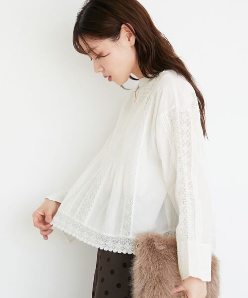 le.coeur blanc（ルクールブラン）の「《手洗い可能》Fanaka別注リバーレースブラウス（シャツ/ブラウス・レディース・アイボリー・38）」の10枚目の写真