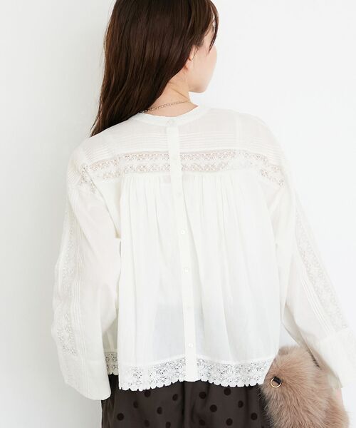 le.coeur blanc（ルクールブラン）の「《手洗い可能》Fanaka別注リバーレースブラウス（シャツ/ブラウス・レディース・アイボリー・38）」の11枚目の写真
