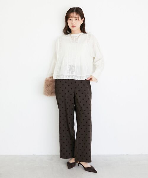 le.coeur blanc（ルクールブラン）の「《手洗い可能》Fanaka別注リバーレースブラウス（シャツ/ブラウス・レディース・アイボリー・38）」の12枚目の写真