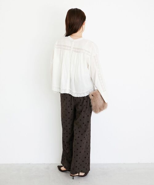 le.coeur blanc（ルクールブラン）の「《手洗い可能》Fanaka別注リバーレースブラウス（シャツ/ブラウス・レディース・アイボリー・38）」の14枚目の写真