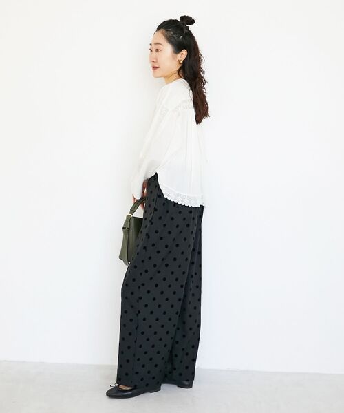 le.coeur blanc（ルクールブラン）の「《手洗い可能》Fanaka別注リバーレースブラウス（シャツ/ブラウス・レディース・アイボリー・38）」の17枚目の写真