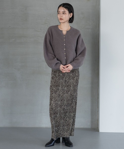 A part by(アパートバイ)の「CNラクーンコンカーディガン(カーディガン/ボレロ・レディース・ライトグリーン/ダークブラウン/ホワイト系その他5/チャコールグレー/ブラウン・FREE)」の13枚目の写真