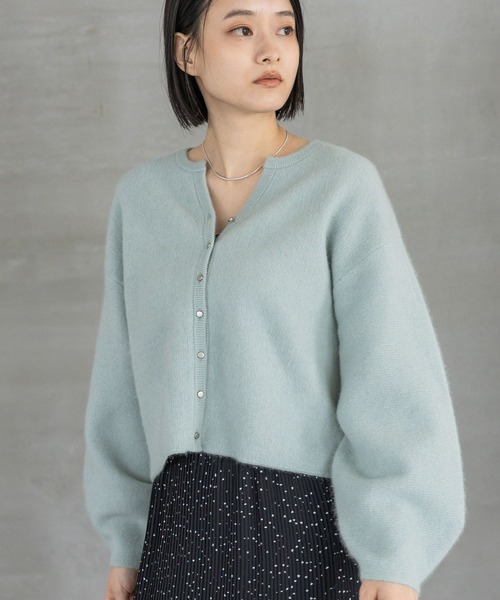 A part by(アパートバイ)の「CNラクーンコンカーディガン(カーディガン/ボレロ・レディース・ライトグリーン/ダークブラウン/ホワイト系その他5/チャコールグレー/ブラウン・FREE)」の22枚目の写真