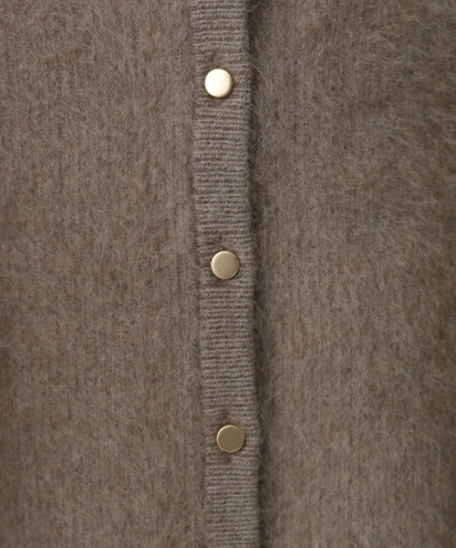 【Apart by】♦︎完売品♦︎CNラクーンコンカーディガン　ブラウン A part by（アパートバイ） カーディガン CNラクーンコンカーディガン