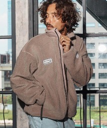 seventy seven（セブンティセブン）の「mj11120-stand collar boa zip JKT ジップアップジャケット(7725W020)（その他アウター）」