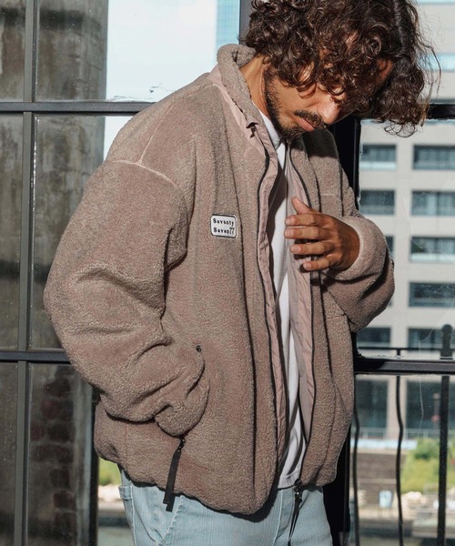 seventy seven(セブンティセブン)の「mj11120-stand collar boa zip JKT ジップアップジャケット(7725W020)(その他アウター・メンズ・ブラック/キャメル・S/XL/L/M)」の20枚目の写真