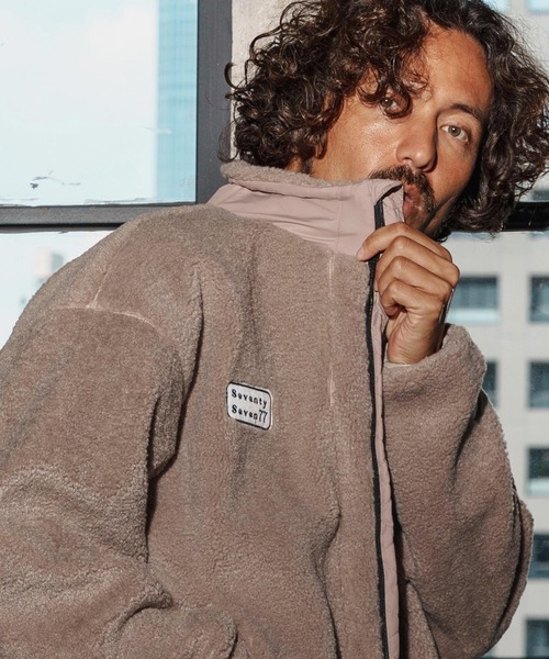 seventy seven(セブンティセブン)の「mj11120-stand collar boa zip JKT ジップアップジャケット(7725W020)(その他アウター・メンズ・ブラック/キャメル・S/XL/L/M)」の21枚目の写真