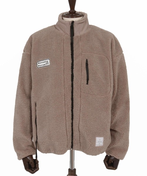 seventy seven(セブンティセブン)の「mj11120-stand collar boa zip JKT ジップアップジャケット(7725W020)(その他アウター・メンズ・ブラック/キャメル・S/XL/L/M)」の10枚目の写真