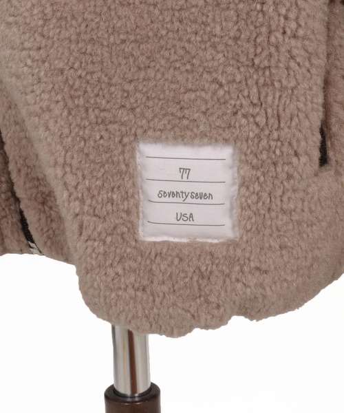 seventy seven(セブンティセブン)の「mj11120-stand collar boa zip JKT ジップアップジャケット(7725W020)(その他アウター・メンズ・ブラック/キャメル・S/XL/L/M)」の6枚目の写真